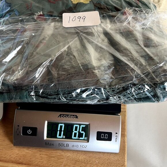 UMGEE Women size Large NWT Teal Embroidered Tunic/Dress Top Floral Bohemian - Picture 7 of 7